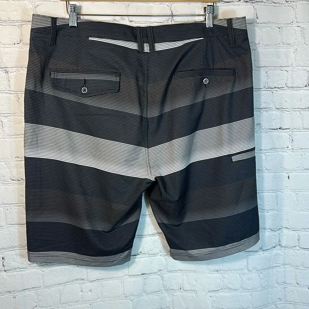 HSD Kirra Australia Shorts Mens 38 Black Gray  Swim‎ Surf Trunks Board Shorts